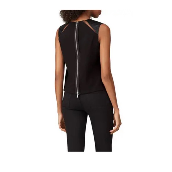KF/KaufmanFranco Collective Faux Leather Cutout Sleeveless Top - Picture 2 of 15